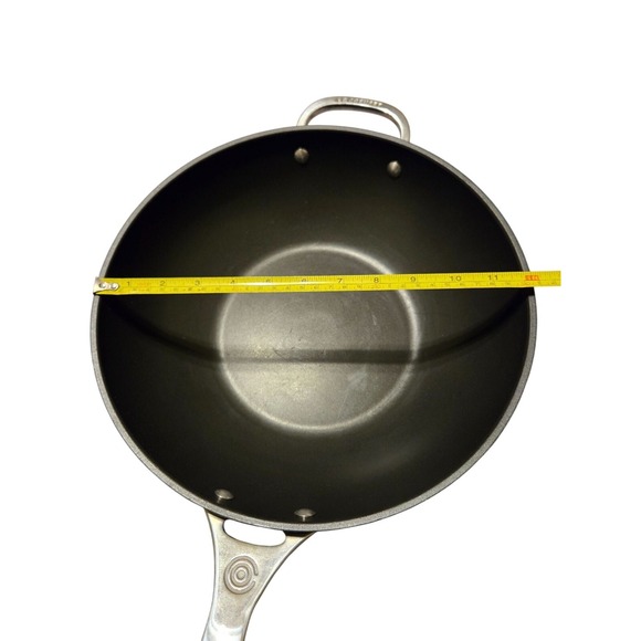 Le Creuset 12" Toughened Nonstick Pro TNS Stir Fry Deep Fry Pan Wok - Picture 3 of 9